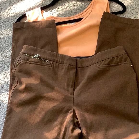 ❤️RAFAELLA classic rusty brown size 10P pants - Picture 2 of 7